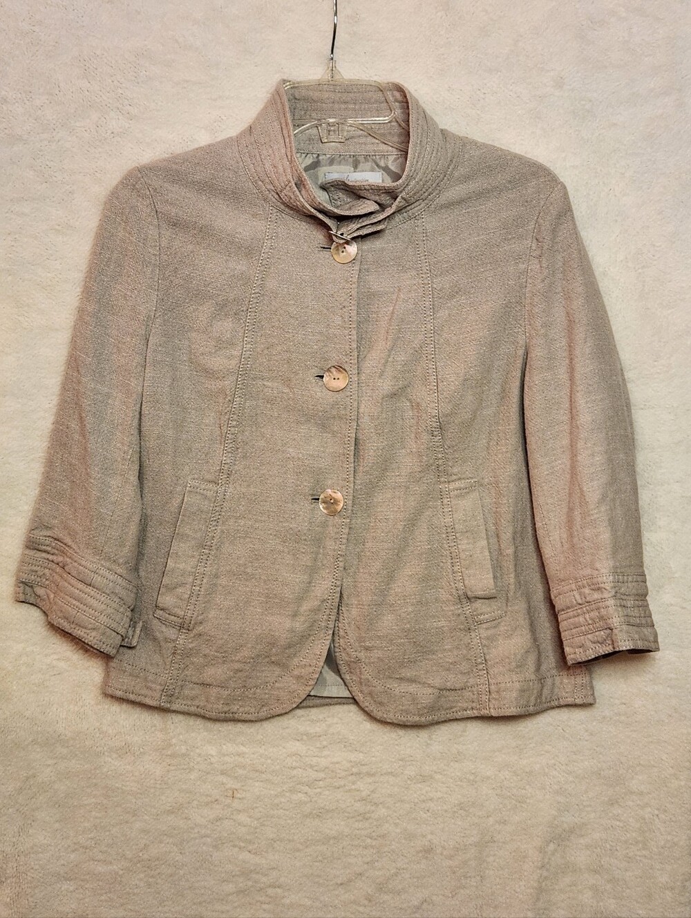 JH Collectibles Linen Blend Button Jacket Size Medium